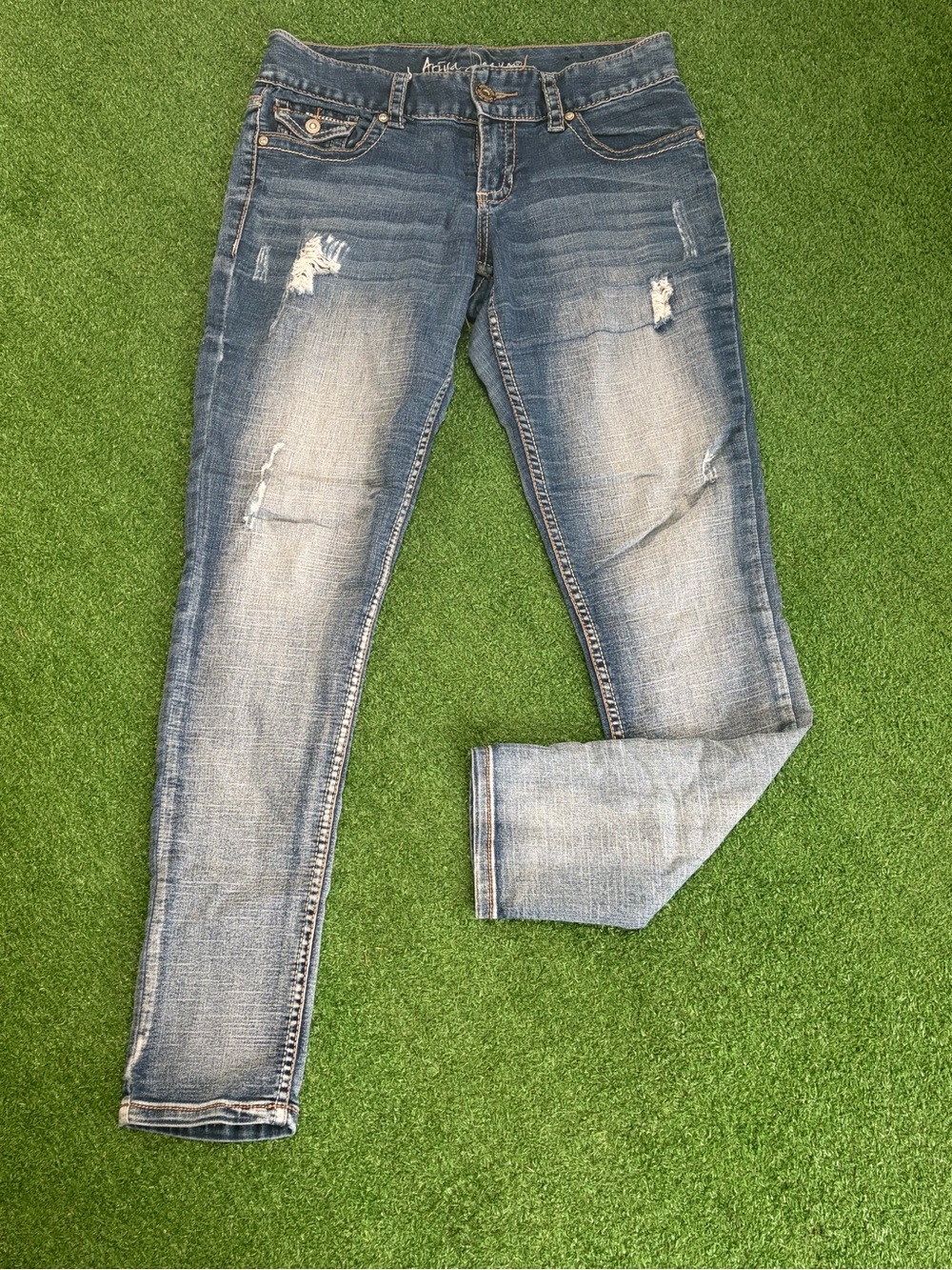 Ariya Light Wash Distressed Skinny Jeans